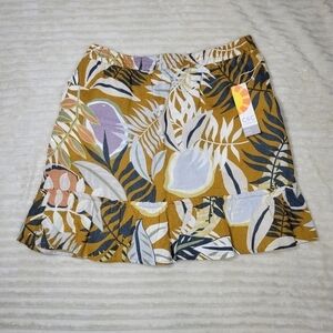 C&C California Tropical Linen Mini Skirt Sz Med NWT